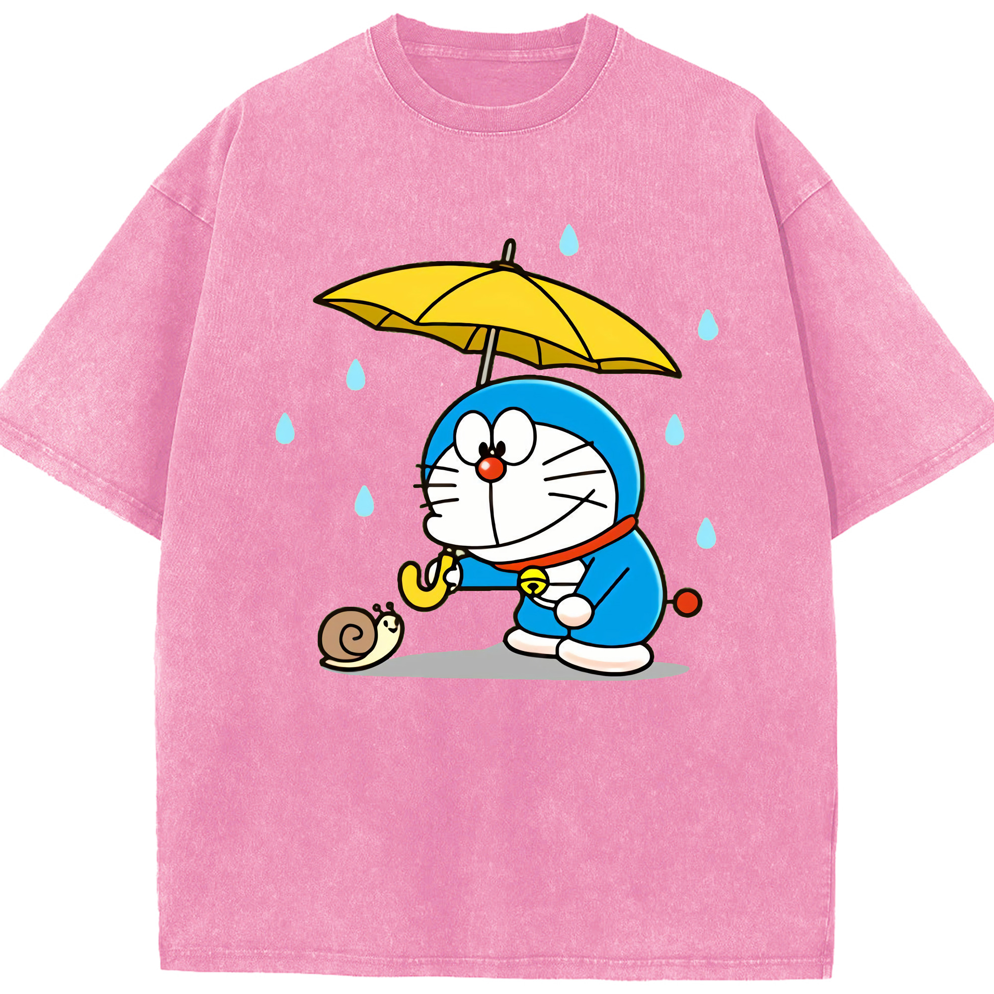 （画像用） ドラえもん Doraemon 綿100% ヴィンテージ風 半袖Tシャツ（フロントプリント）